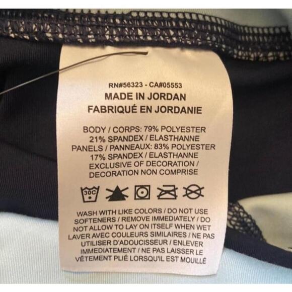 Nike Womens Dri FIT Leggings XS Blue Yellow White - Picture 8 of 15